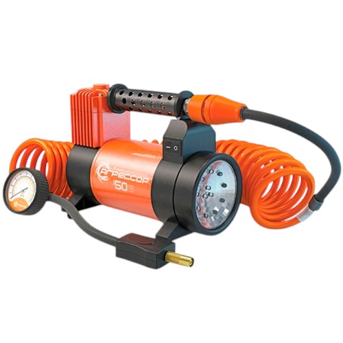 Компрессор автомобильный "АГРЕССОР" AGR-50L 280Вт 50л/мин. с фонарем в Челябинске