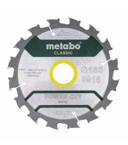 Диск пильный Меtabo POWER CUT WOOD-CLASSIC 165X30 Z16 WZ 5° /B 628416000