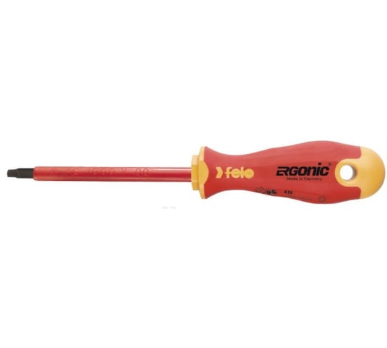 Диэлектрическая отвертка Felo Ergonic SQ 1X100 41910090 в Екатеринбурге 