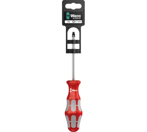 Отвертка квадратная WERA Kraftform Plus 368 Robertson SB # 2 x 100 мм WE-100071