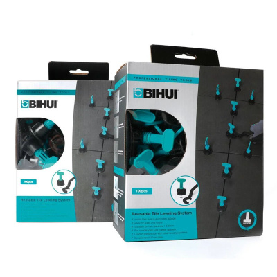 Колпаки для нивелировки BIHUI 100шт.+2 ключа  TSS100