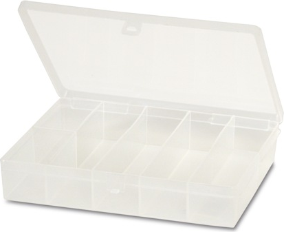 Органайзер "Tayg" литые перегородки 178х140х34мм. 7 отсеков прозрачный  25-1-006005