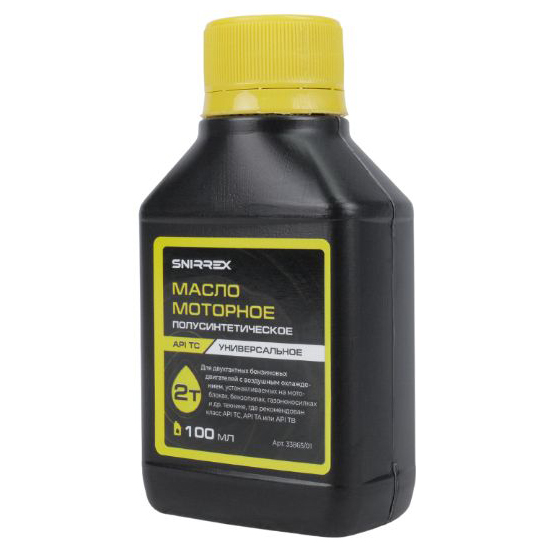 Масло моторное SNIRREX 2-х тактное полусинтетическое универсальное API TC, 100 мл 33865 в Челябинске
