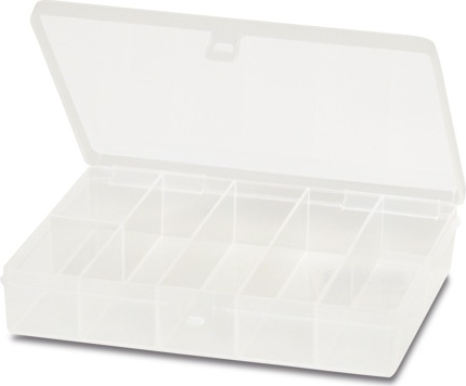 Органайзер "Tayg" литые перегородки 160х122х30мм. 7 отсеков прозрачный  23-1-004001