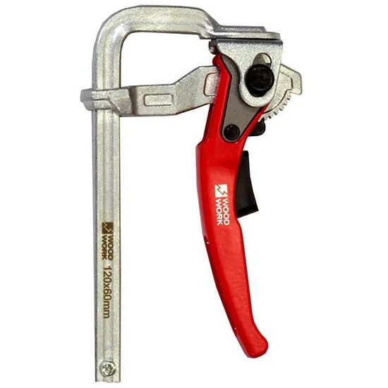 Струбцина кованая WOODWORK F-тип 160х80мм c винтовой рукояткой HFC-1680