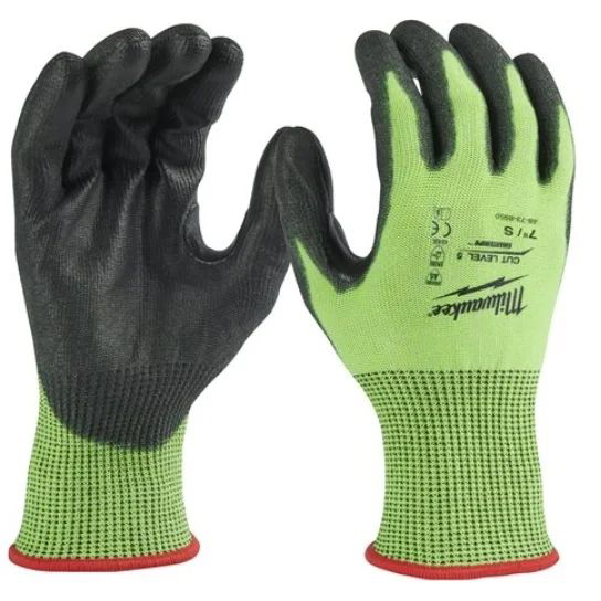 Перчатки защитные Milwaukee Hi-Vis Cut level  5/E, 7/S  4932479931