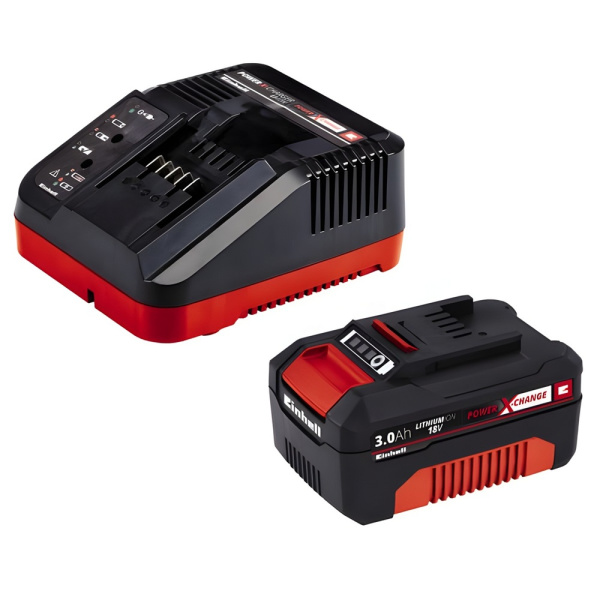 Газонокосилка акк. Einhell PXC GE-CM 18/30 Li (1x3,0Ah) б/щ 18B, 30см, 25лит.трав. 3413155 в Челябинске