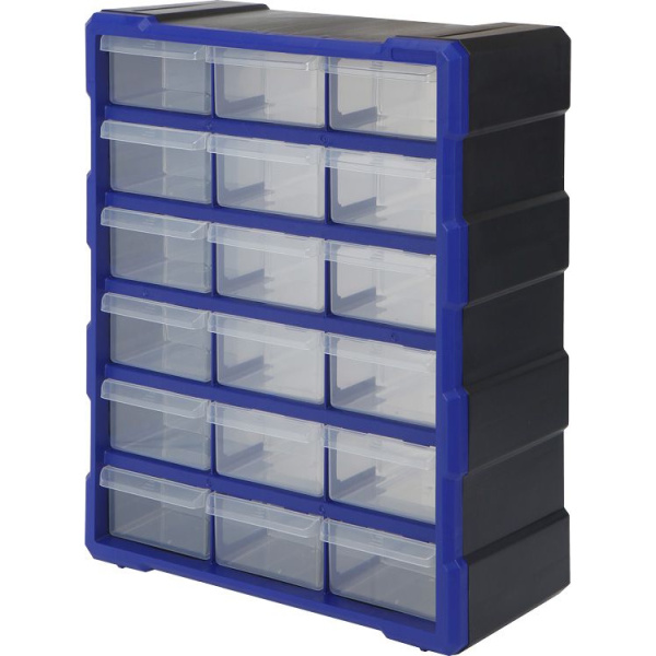 Органайзер пластиковый WORKPRO 18 ящичков WP283011 в Челябинске