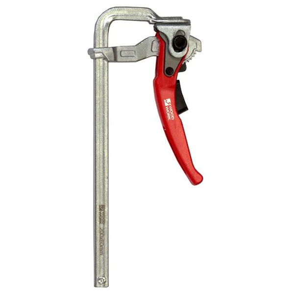 Струбцина кованая Woodwork F-тип 200x80 мм, c винтовой рукояткой HFC-2080