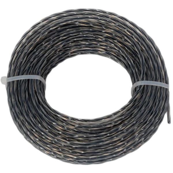 Леска триммерная SNIRREX "Витой квадрат" с жилой (двухкомпонентная усиленная), 3,0мм х 15м 15-01-028 в Челябинске