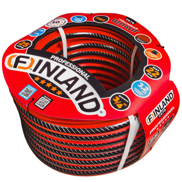 Шланг поливочный FINLAND ПВХ 3/4" 25м  2576 в Екатеринбурге