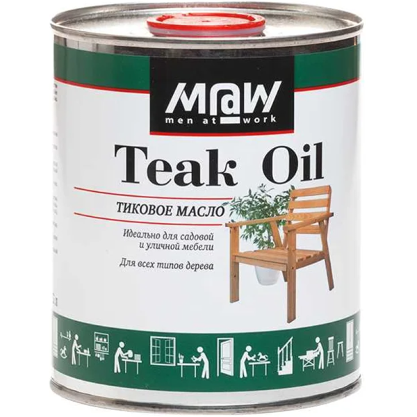 Масло тиковое Men at Work TEAK OIL 0,7л. 80085 в Челябинске