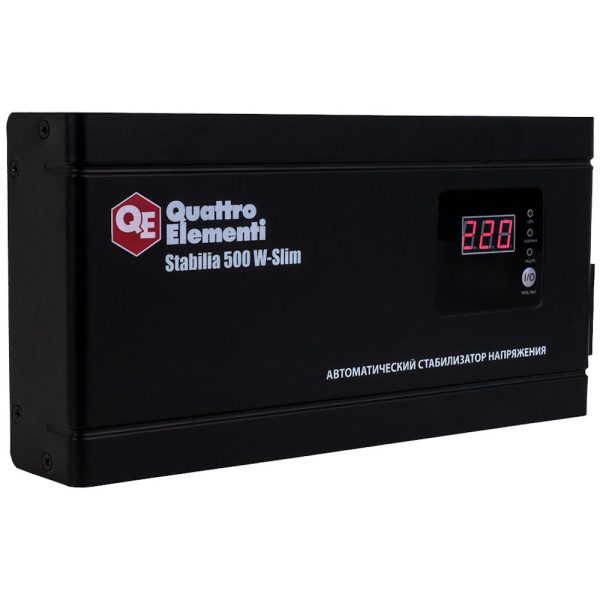 Стабилизатор напряжения Quattro Elementi Stabilia 500W-Slim (500 BA, 140-270 B, 2.3кг) настенный  772-555 в Челябинске