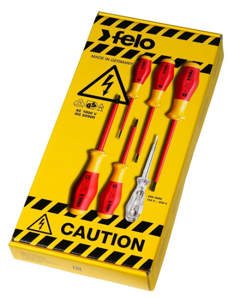 Набор отверток диэлектрических Felo SL/PH, отвертка тестер сети, 6 шт 91396198 в Челябинске 