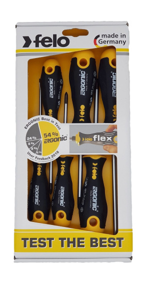Набор отверток Ergonic Felo 6 шт в упаковке 40096118 в Челябинске 