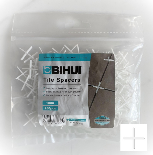 Крестики для плитки многоразовые BIHUI 1мм. 250шт.  TSC1250