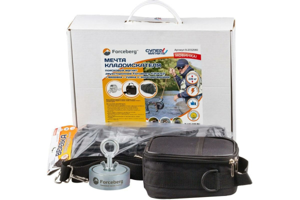 Набор  Forceberg  Мечта кладоискателя магнит F200х2+веревка+сумка с экранированием  9-2032060 в Челябинске 