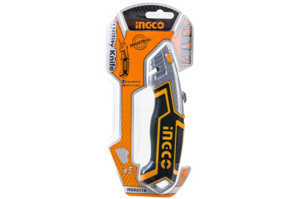 Нож универсальный INGCO INDUSTRIAL HUK6118  в Екатеринбурге 