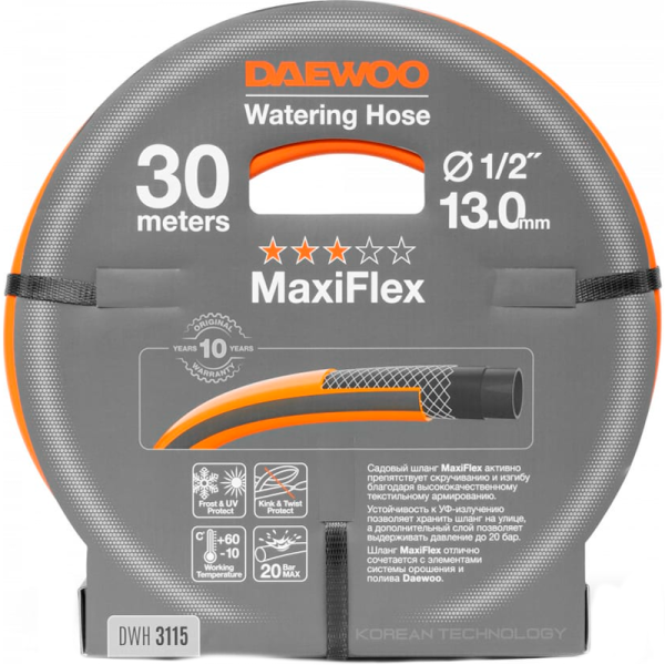Шланг DAEWOO MaxiFlex  диаметром 1/2" 13мм, длина 30 метров  DWH 3115 в Екатеринбурге