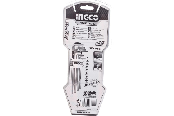 Набор шестигранных ключей INGCO INDUSTRIAL 9 шт  HHK11092  в Челябинске 