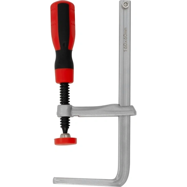 Струбцина кованая WOODWORK F-образная 160х60 с винтовой рукояткой для паза ласточкин хвост HTD-1660 в Челябинске 