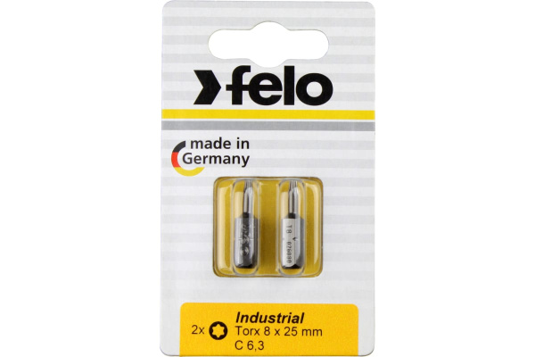 Бита Felo  шестигранная серия Industrial TX9X25 2шт.  02609036