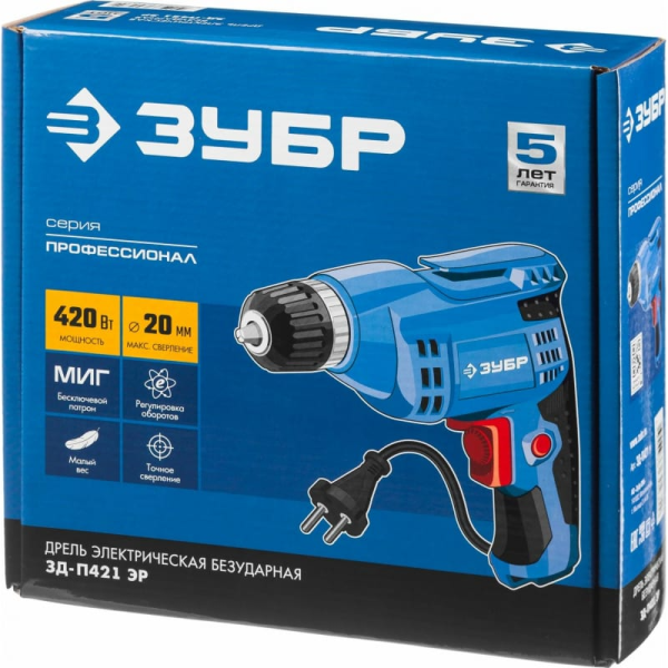 Дрель ЗУБР ЗД-П421 ЭР в Челябинске