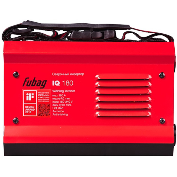 Сварочный апп. инвертор "Fubag IQ 180" (220В,5-180А.D=1,6-4,0mm 4,6кг,бытовой) в Челябинске
