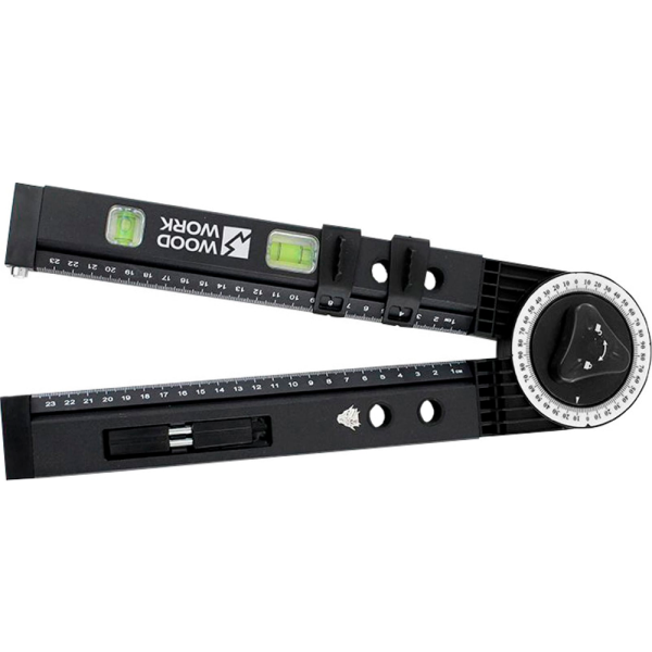 Угломер - транспортир со встроенным пузырьковым уровнем Woodwork MSP-005