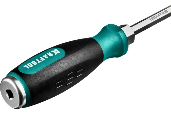 Набор отверток ударных Kraftool Impact Cr-Mo-V 6пр. PH1,2,3SL4.5,5.5,6.5  25025 в Челябинске 