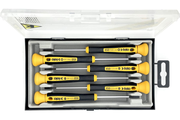 Набор отверток Felo  SL/PH для точных работ ESD Safe, 6 шт 25096166