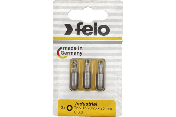 Набор бит FELO industrial TX15х25, 20х25, 25х25мм. 3шт.  02693316