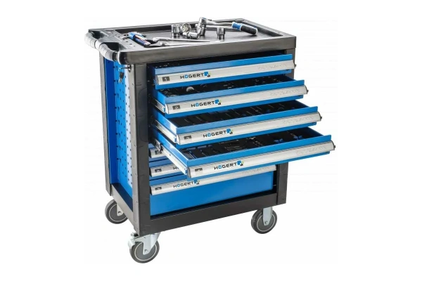 Тележка инструментальная HOEGERT 7 ящиков усиленный верх  HT7G047 в Челябинске 