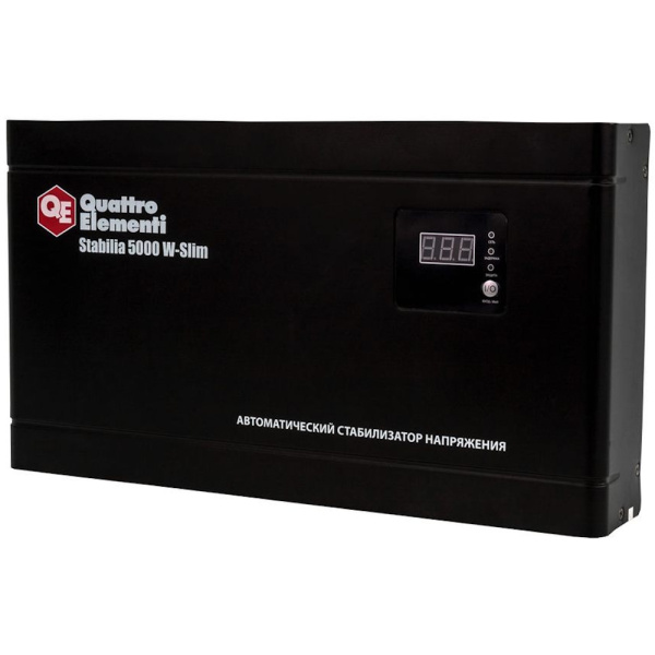Стабилизатор напряжения Quattro Elementi Stabilia 5000W-Slim (5000 BA, 140-270 B, 9.9кг) настенный  640-544 в Челябинске