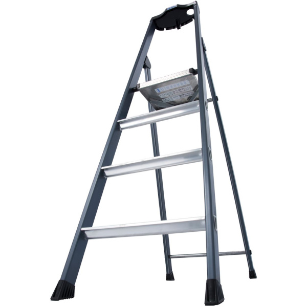 Стремянка анодированная KRAUSE Serpo 4 ступени 124180 в Челябинске