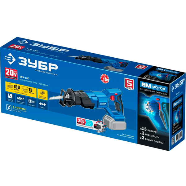 Пила сабельная бесщеточная ЗУБР SPB-180 в Челябинске