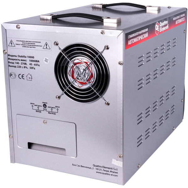 Стабилизатор напряжения Quattro Elementi Stabilia 10000 (10000ВА, 140-270В,байпас, 18,6кг)  772-104 в Челябинске