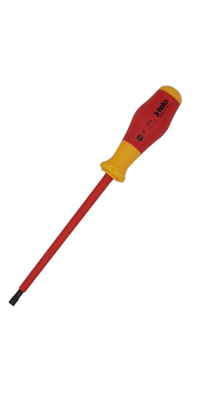 Отвертка диэлектрическая шлицевая Felo SL6,5x1,2x150 91306590 в Челябинске 