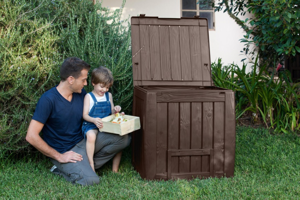 Компостер из ПВХ "Keter" Deco 72x69,5x74см 340л.  17196661 в Челябинске