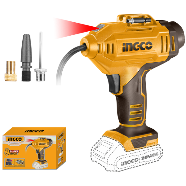 Аккумуляторный автомобильный компрессор INGCO CACLI2018 в Челябинске