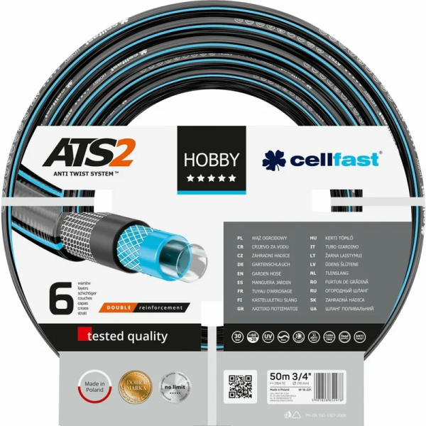 Садовый шланг Cellfast HOBBY ATS2  3/4" 50 м 6 слоев 16-221 в Екатеринбурге