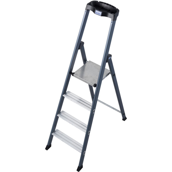 Стремянка анодированная KRAUSE Serpo 4 ступени 124180