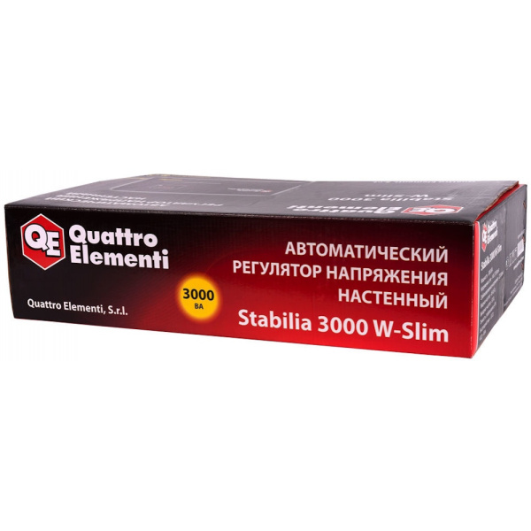 Стабилизатор напряжения Quattro Elementi Stabilia 3000W-Slim (3000 BA, 140-270 B, 8.4кг) настенный  640-537 в Челябинске