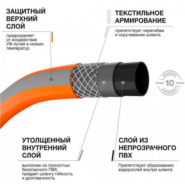 Шланг DAEWOO MaxiFlex  диаметром 3/4" 19мм длина 50 метров  DWH 3137 в Екатеринбурге