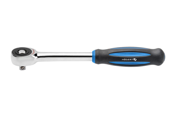 Трещотка ротационная HOEGERT 1/4" 60Т с поворотной рукояткой  HT1R374