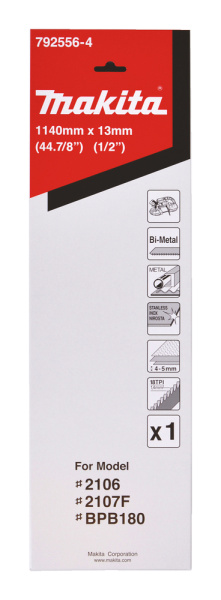 Полотно Makita для лент. пилы металл, пластик 2106, 2107W 792556-4 в Челябинске
