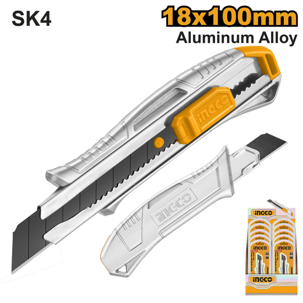 Нож с защелкивающимся лезвием INGCO HKNS11807 в Екатеринбурге 