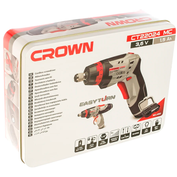 Аккумуляторный шуруповерт CROWN CT22024 MC в Челябинске