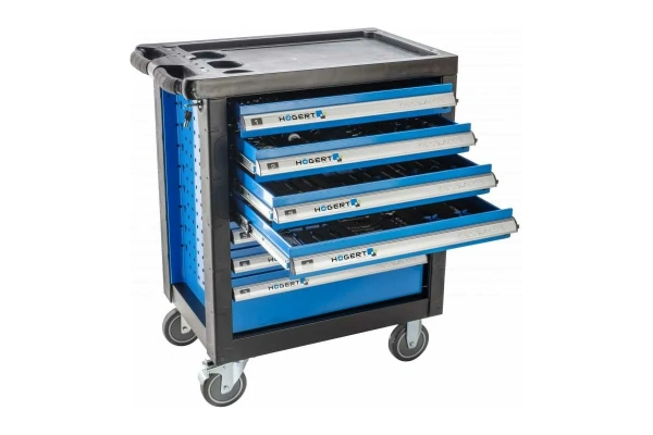 Тележка инструментальная HOEGERT 7 ящиков усиленный верх  HT7G047 в Челябинске 
