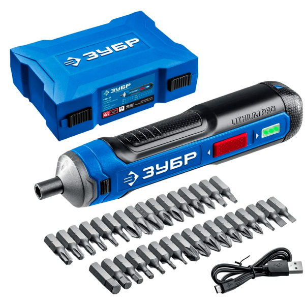 Отвертка аккумуляторная и биты ЗУБР  PSD-4S в Челябинске